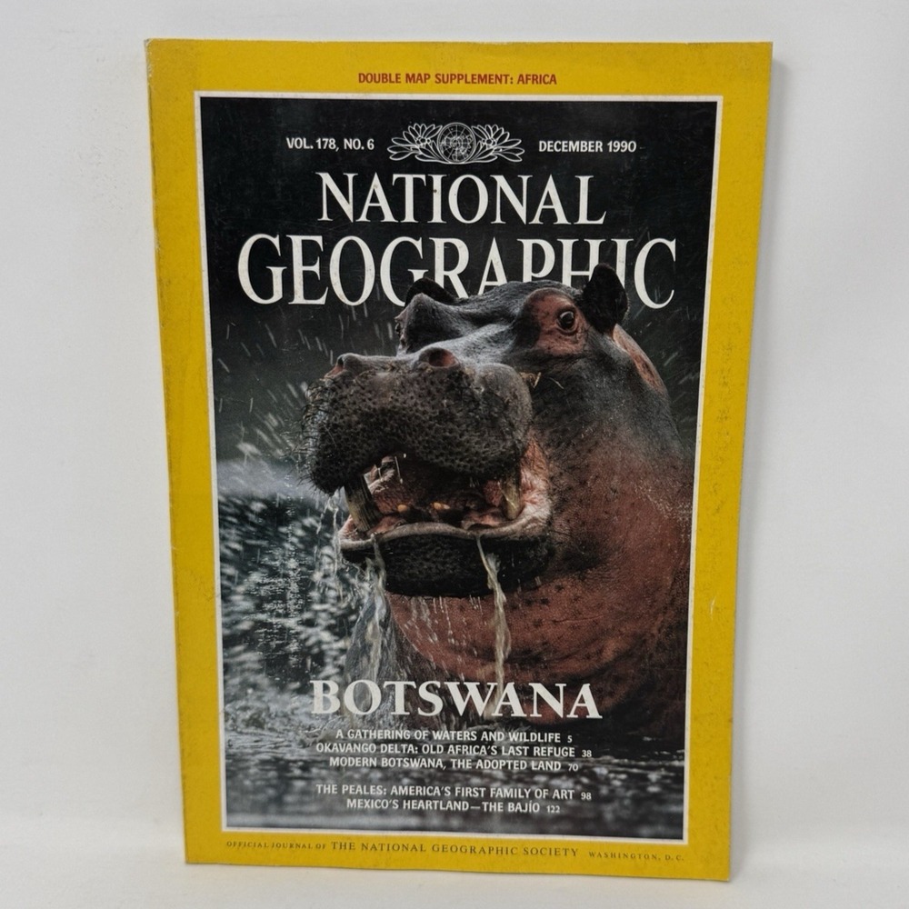 National Geographic Magazine Vintage December 1990 - Botswana The Peales Art